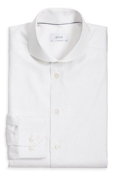 Men's Eton Contemporary Fit Dot Dress Shirt