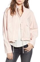Women's Current/elliott The Cropped Infantry Jacket - Pink