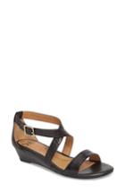 Women's Sofft 'innis' Low Wedge Sandal .5 W - Black