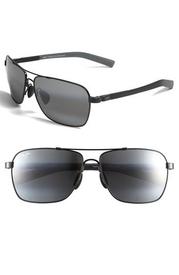 Men's Maui Jim 'mauiflex - Freight Trains' Polarizedplus 62mm Sunglasses - Gunmetal/ Black/ Neutral Grey