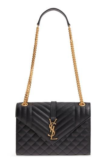 Saint Laurent Medium Cassandre Calfskin Shoulder Bag -