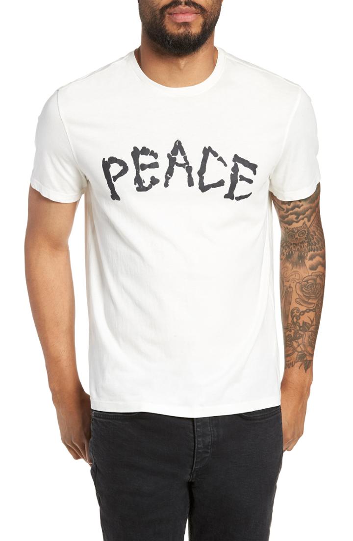 Men's John Varvatos Star Usa Skeleton Peace Graphic T-shirt, Size - White