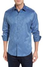 Men's Robert Graham Haystack Regular Fit Jacquard Sport Shirt - Blue