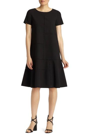 Women's Lafayette 148 New York Rafaella Millennium Crepe Dress, Size - Black