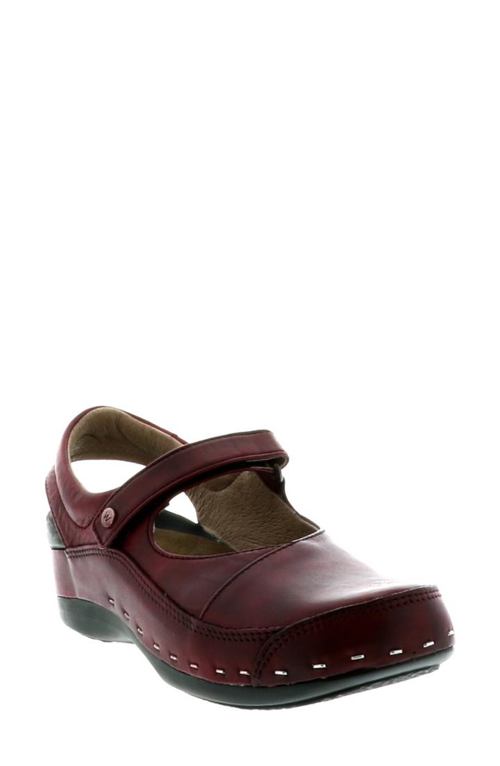 Women's Wolky Ankle Strap Clog .5-9us / 40eu - Burgundy