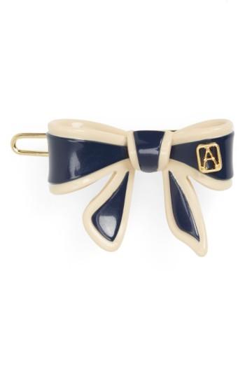 Alexandre De Paris 'mini Tenderly' Bow Barrette, Size - Blue