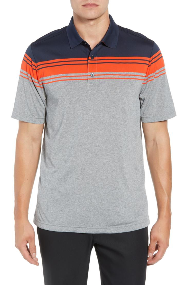 Men's Cutter & Buck Valiant Stripe Drytec Moisture Wicking Polo