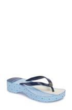 Women's Tory Burch Wedge Flip Flop M - Blue