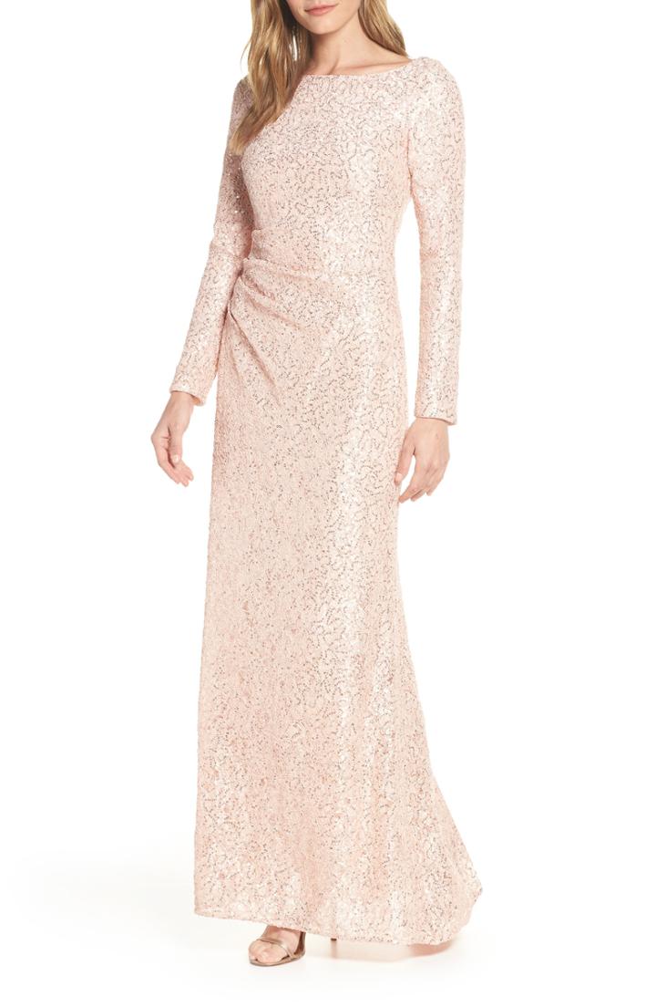 Women's Vince Camuto Sequin Lace Evening Dress - Pink