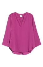 Women's Everleigh Roll-tab Sleeve Tunic, Size - Purple