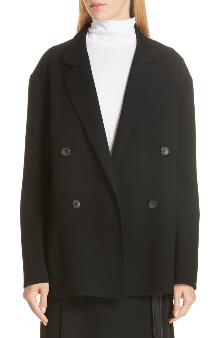 Women's Vince Double Breasted Stretch Wool Jacket
