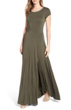 Women's Michael Michael Kors Metallic Trim Jersey A-line Maxi Dress