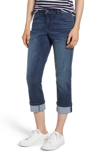 Women's Wit & Wisdom Stretch Cotton Cuffed Jeans - Blue