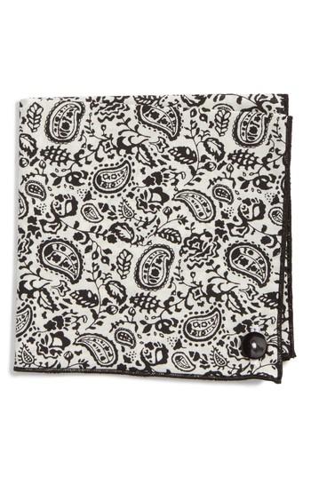 Men's Armstrong & Wilson Black Bustles Cotton Pocket Square, Size - Black