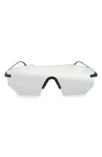 Women's Glassing Gp1 132mm Shield Sunglasses - Silver/ Silver