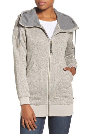 Women's Burton Minxy Dryride Thermex Sweater Knit Fleece Hoodie - Grey