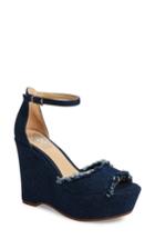 Women's Vince Camuto Tatchen Ankle Strap Platform Sandal .5 M - Blue