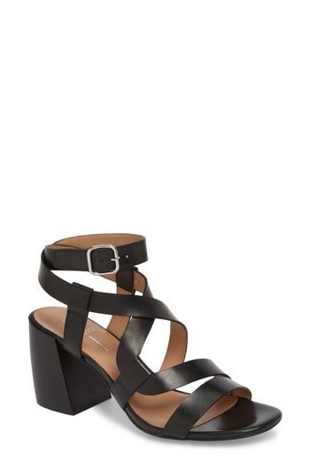 Women's Linea Paolo Iris Cross Strap Sandal M - Black