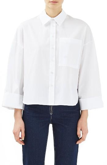 Women's Topshop Boutique Poplin Shirt