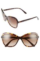 Women's Dolce & Gabbana 59mm Gradient Butterfly Sunglasses - Havana