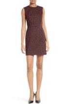 Women's Diane Von Furstenberg Print Stretch Cotton Sheath Dress - Red