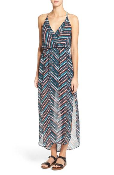 Women's Lush Surplice Maxi Dress - Black
