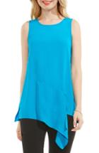 Women's Vince Camuto Mixed Media Drape Front Top