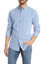 Men's J.crew Slim Fit Gingham Seersucker Sport Shirt - Grey