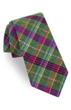Men's Ted Baker London Plaid Silk Tie, Size - Green