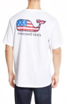 Men's Vineyard Vines 'american Flag Whale' Graphic T-shirt, Size - White
