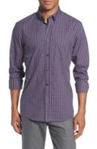 Men's Nordstrom Men's Shop Slim Fit Non-iron Mini Check Sport Shirt