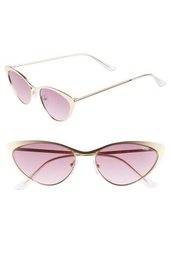 Women's Quay Australia Boss 53mm Cat Eye Sunglasses - Gold/ Purple