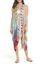 Women's Pool To Party Spirit Cover-up Vest, Size - Blue