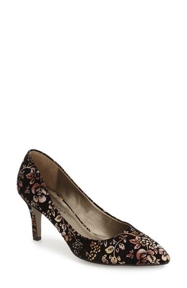 Women's David Tate Opera 2 Pointy Toe Pump M - Metallic