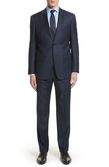 Men's Emporio Armani G Line Trim Fit Stripe Wool Suit