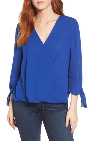 Women's Everleigh Surplice Neck Top - Blue
