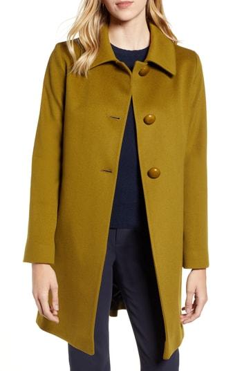 Women's Fleurette Loro Piana Wool Car Coat - Green