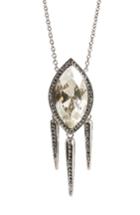 Women's St. John Collection Swarovski Crystal Leaf Pendant Necklace
