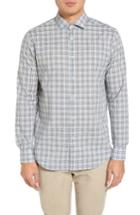 Men's Good Man Brand Bond Trim Fit Check Sport Shirt - Blue