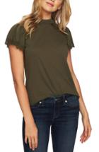 Women's Cece Lace Detail Cotton Blend Tee - Green