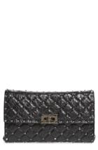 Women's Valentino Garavani Rockstud Spike Wallet On A Chain - Black