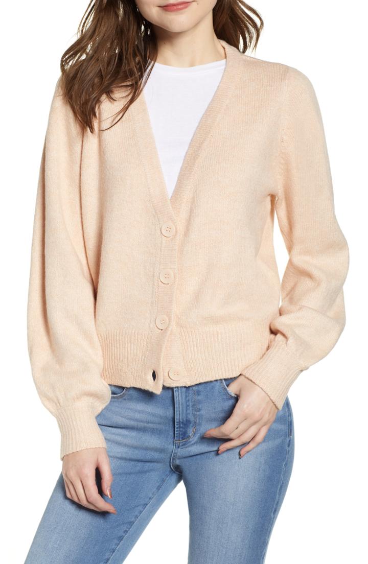 Women's Vero Moda Front Button Cardigan - Pink