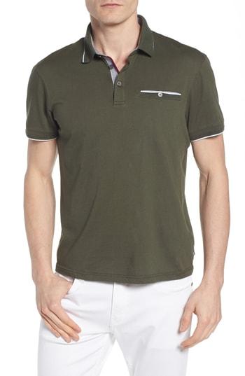 Men's Ted Baker London Derry Modern Slim Fit Polo (s) - Beige
