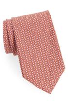 Men's Salvatore Ferragamo Dracena Print Silk Tie, Size - Red
