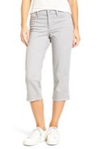 Women's Nydj Marilyn Stretch Cotton Crop Pants - Grey