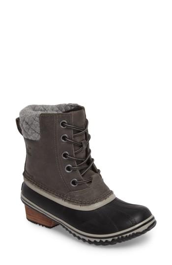 Women's Sorel Slimpack Ii Waterproof Boot .5 M - Grey