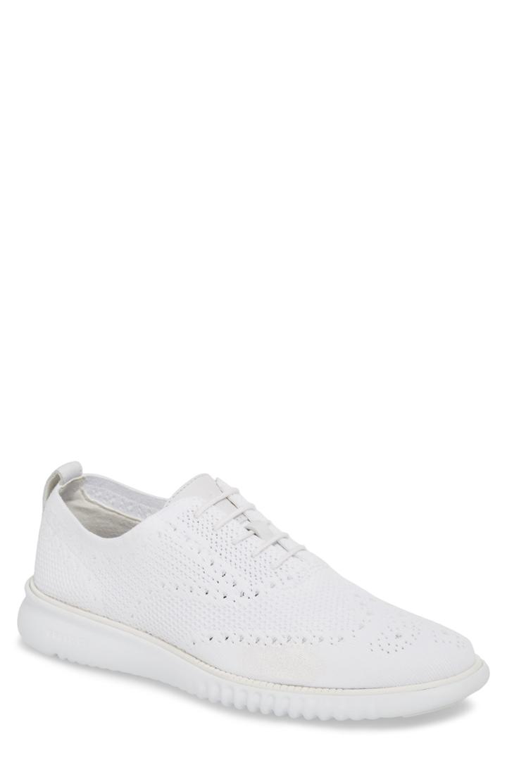 Men's Cole Haan 2.zerogrand Stitchlite Water Resistant Wingtip .5 M - White
