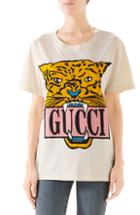 Women's Gucci Tiger Graphic Tee, Size - White
