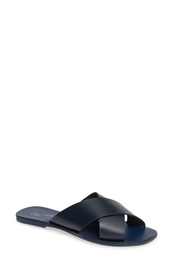 Women's Seychelles Total Relaxation Slide Sandal M - Blue