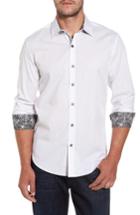 Men's Robert Graham Binghampton Fit Sport Shirt, Size Large - White